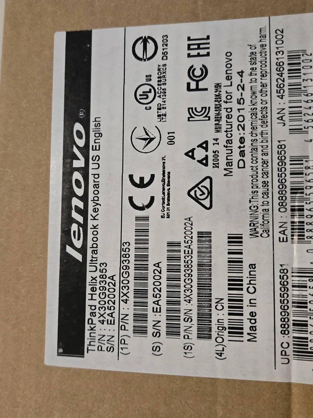 Lenovo Black Laptop Keyboard and Dock Connector NEW